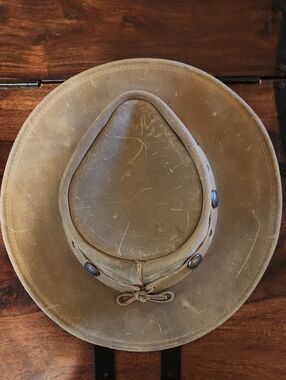 Vintage Minnetonka Outback Buffalo Nickel Leather Hat